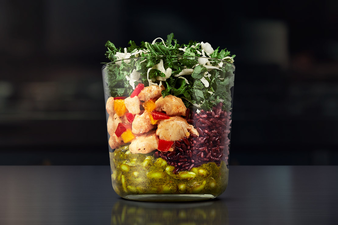 Sallad, Mango-Chili Kyckling & Grönkål