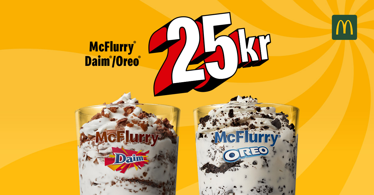 Grimace Shake, McFlurry Biscoff och Milkshake Blåbärssmak
