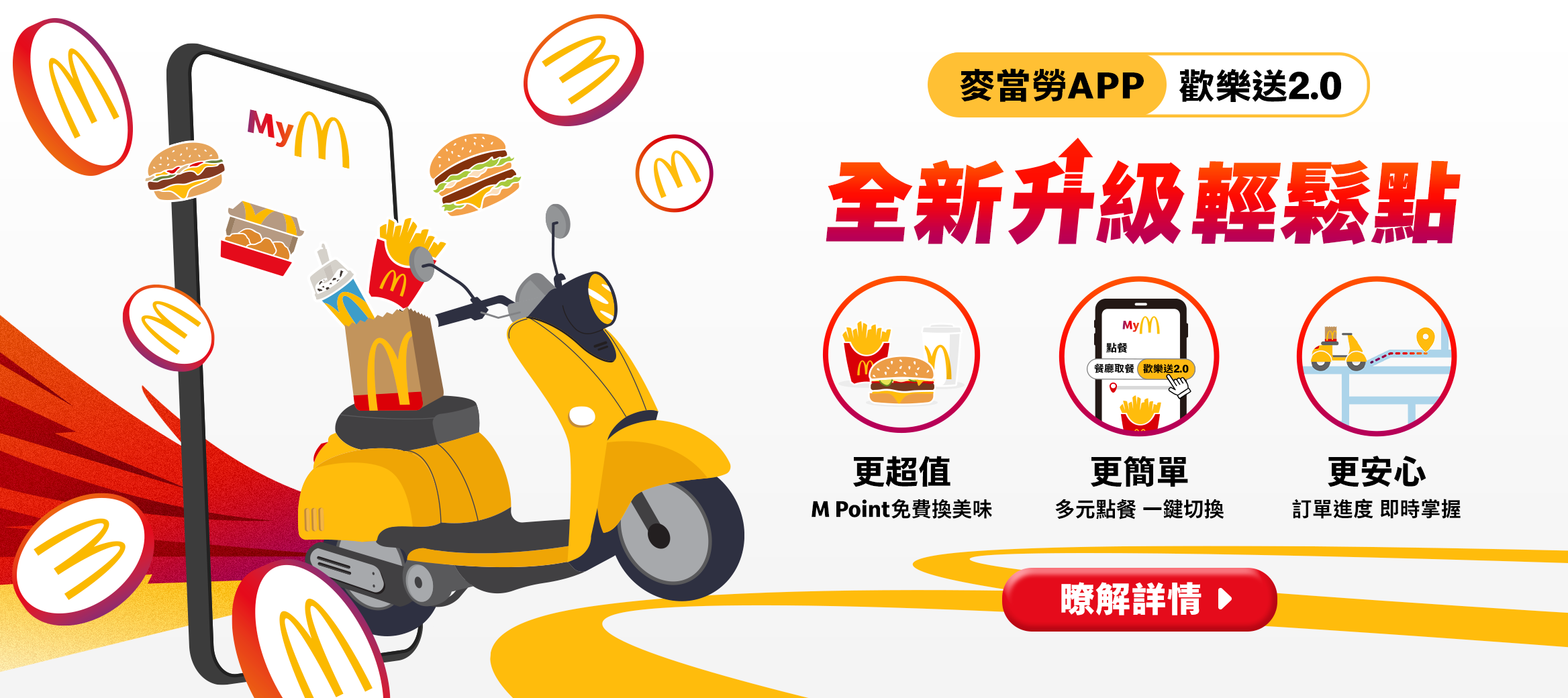 麥當勞App-歡樂送2.0 全新升級輕鬆點