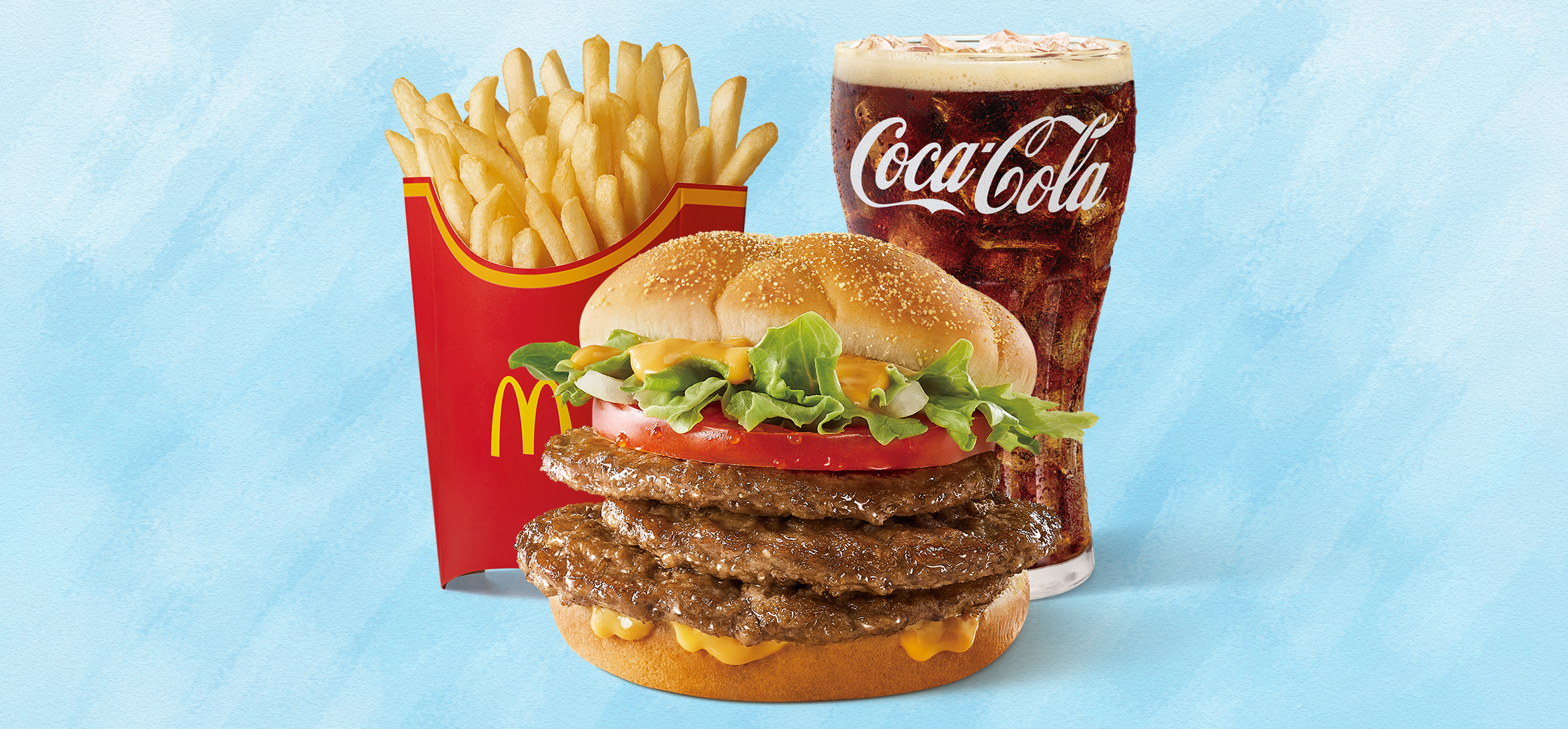 起司三層牛肉堡