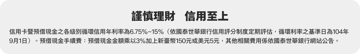 謹慎理財 信用至上