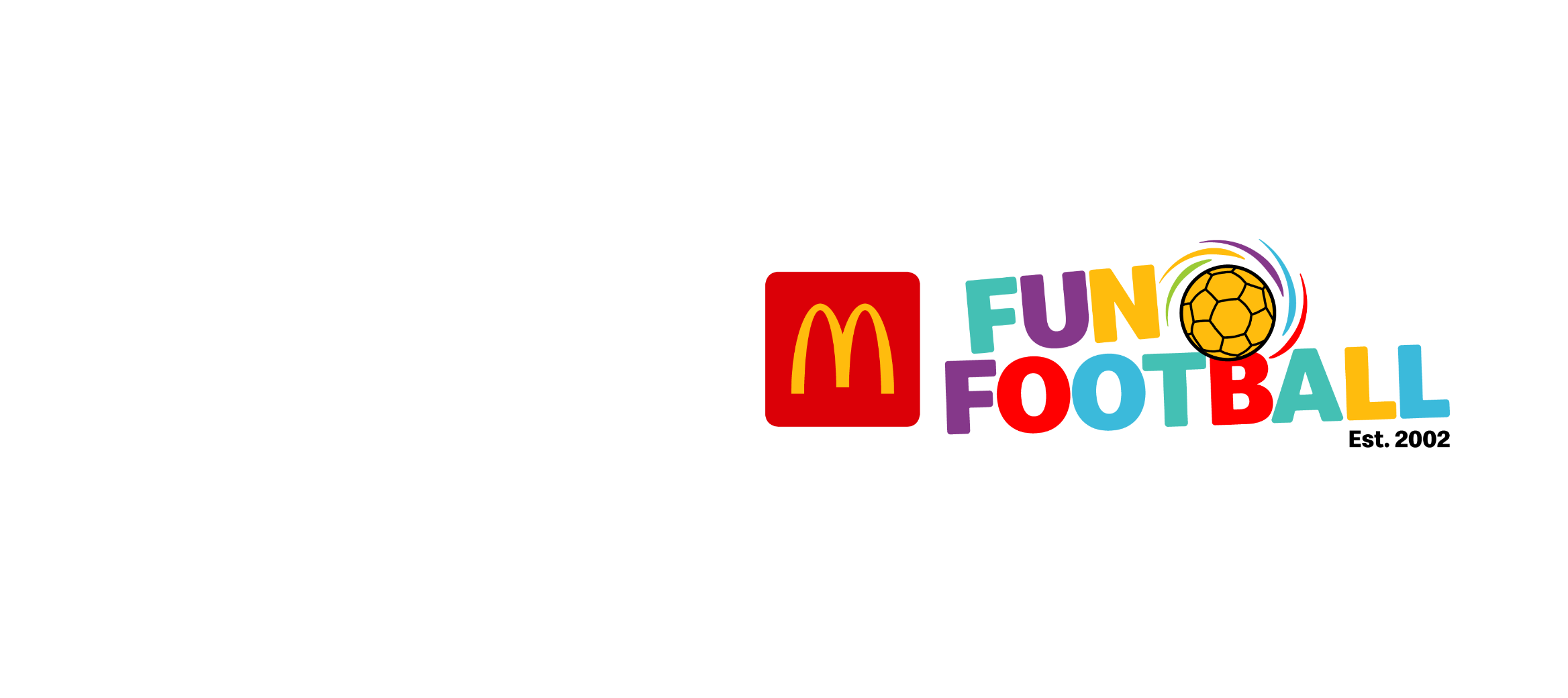 McDonald's Fun Football logo with a football graphic and colourful text.