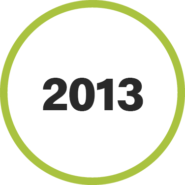 2013 date in green circle.