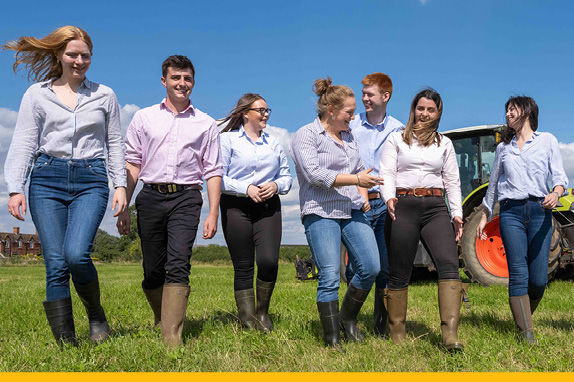 Young farmers in a field.