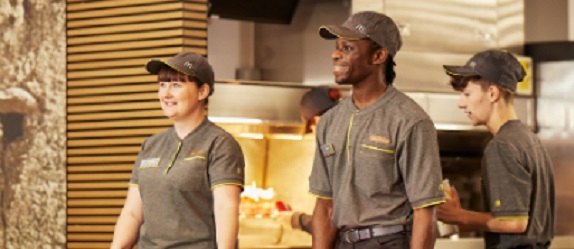 McDonald’s employees waiting to serve