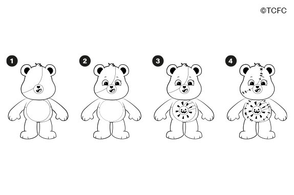 An activity sheet featuring different animal outlines in a forest.