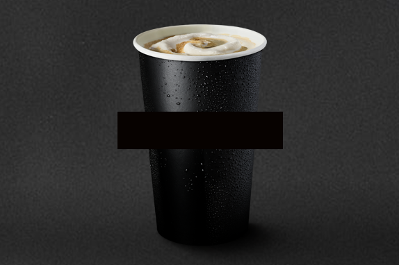 : Image of the McDonald’s Espresso Milkshake on a black background.