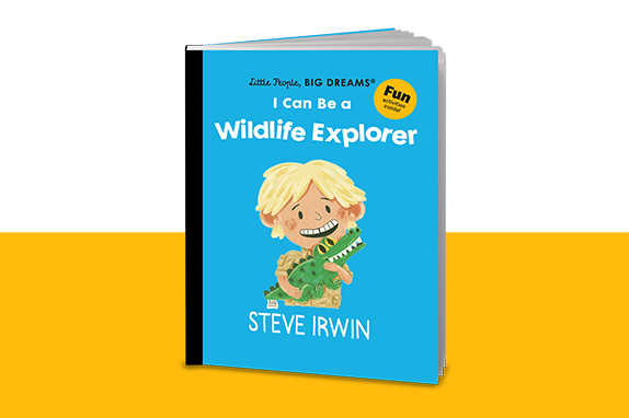 Picture of the book “I Can Be a Wildlife Explorer” about Steve Irwin. 