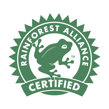 Rainforest Alliance logo.