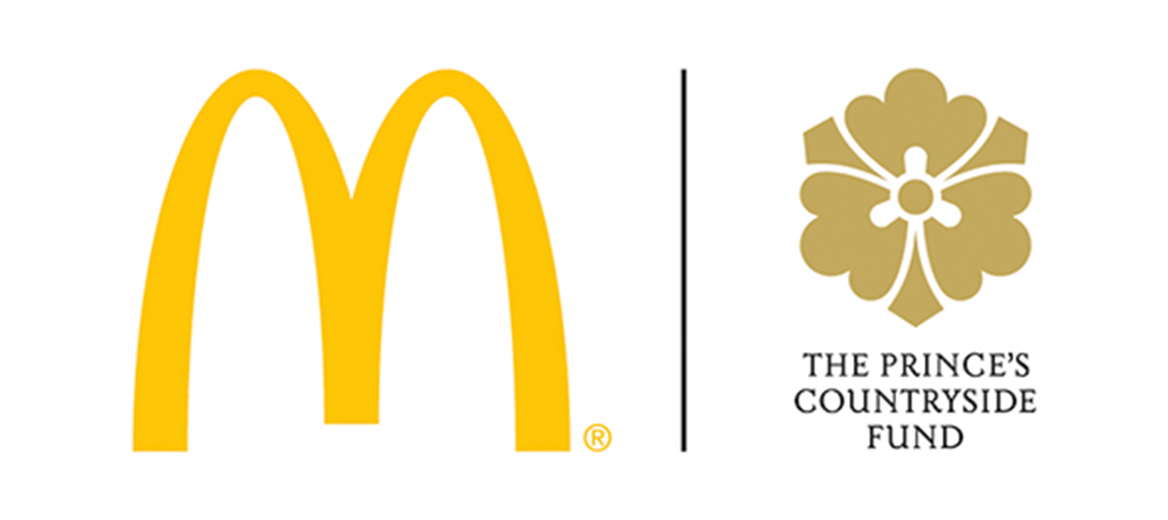 The McDonald's logo next to the Prince's Countryside Fund logo.