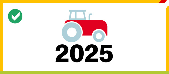 2025 goal graphic with red tractor 