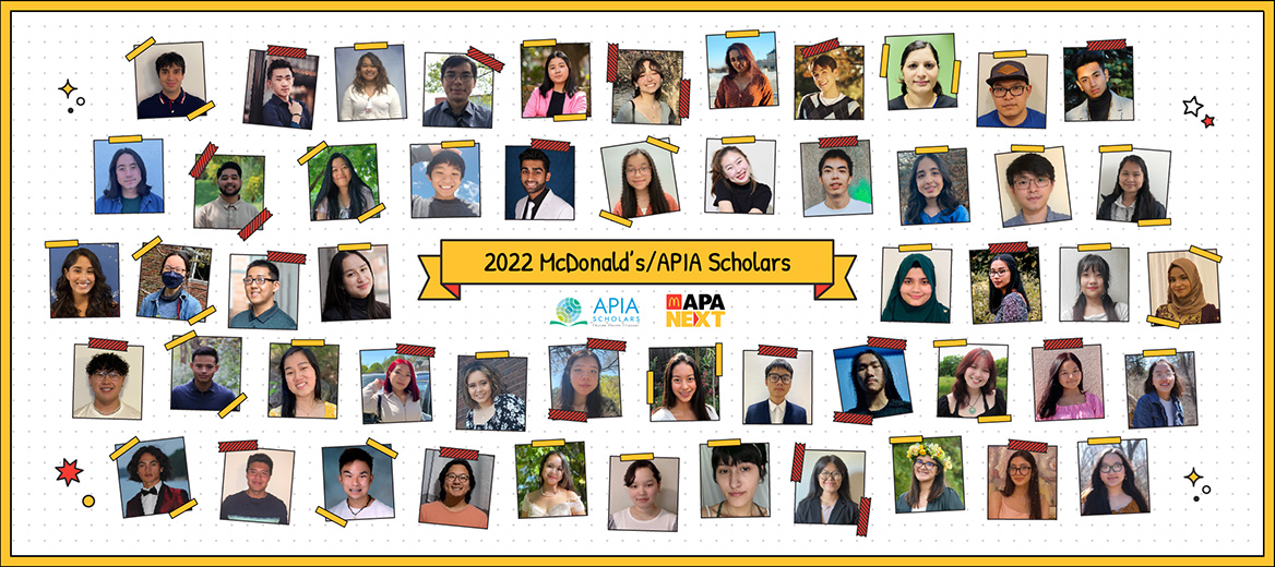 photo collage featuring the 2022 McDonald’s/APIA scholarship recipients