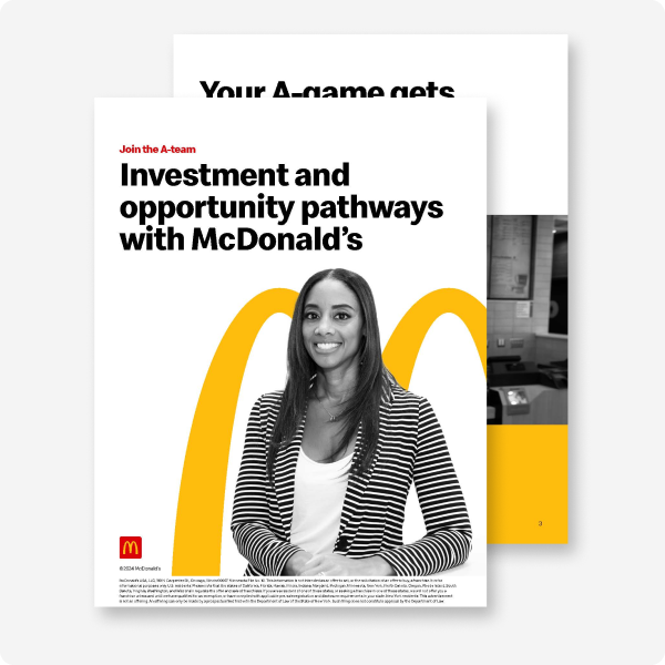 Investment and opportunity pathways with McDonalds