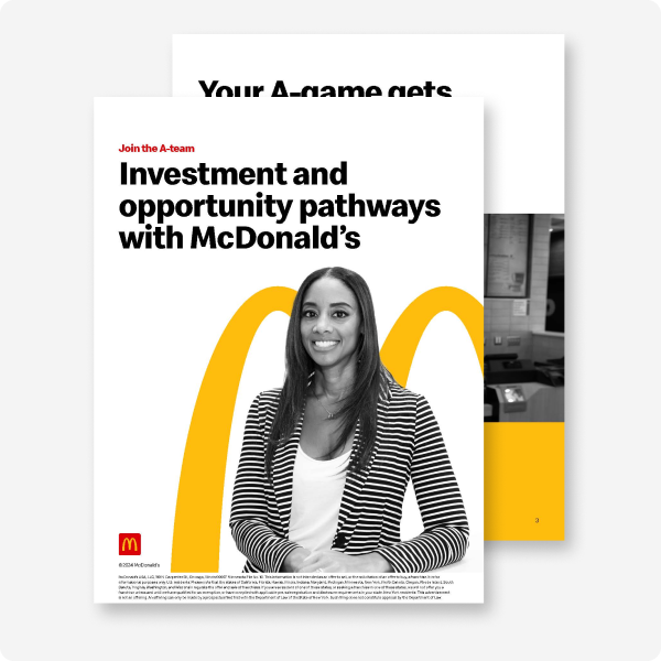 Join the a-team, Investment and opportunity pathways with McDonald’s